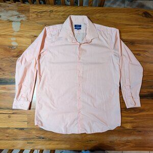 Men's Apt. 9 Premier Flex Solid Slim-Fit Dress Shirt Peach 17-17.5 34/35 - Used